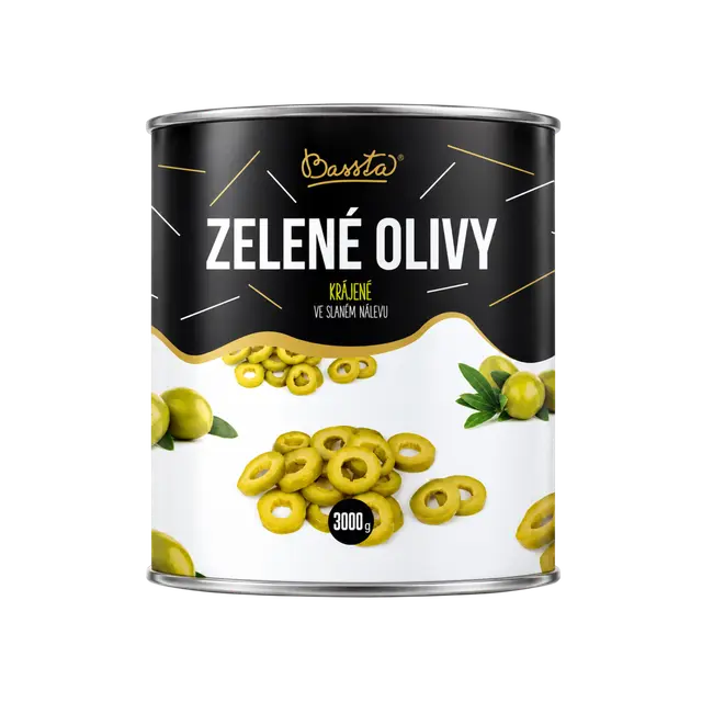 Bassta Olivy zelené krájené